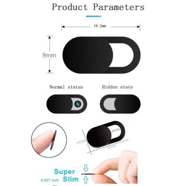 Protector de Camara Web Universal NEGRO Protector Anti espía Laptop Tablet Celular NEGRO
