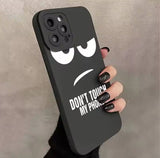 iPhone 16 (6.1) Case Don't Touch My Phone Case color negro