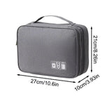 Estuche Organizador Porta Cable-Cargador-Auricular Doble Capa Grande