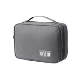 Estuche Organizador Porta Cable-Cargador-Auricular Doble Capa Grande