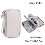 Estuche Organizador Porta Cable-Cargador-Auricular Doble Capa Mediano