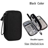 Estuche Organizador Porta Cable-Cargador-Auricular Doble Capa Mediano