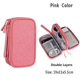 Estuche Organizador Porta Cable-Cargador-Auricular Doble Capa Mediano