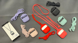 AirPods Silicone Case with straps | Estuche Silicona AirPods con correa (Generación 1  y Generación 2)