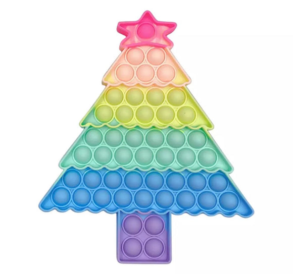 Fidget Pop It Push Bubble  | Juego Anti Estrés - Árbol Navidad