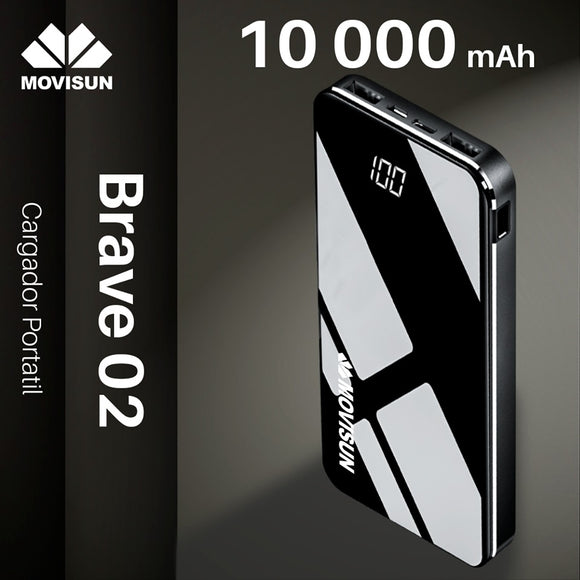Cargador Portatil Movisun Brave 02 | Power Bank  | 10000 mAh 5V 2.1A