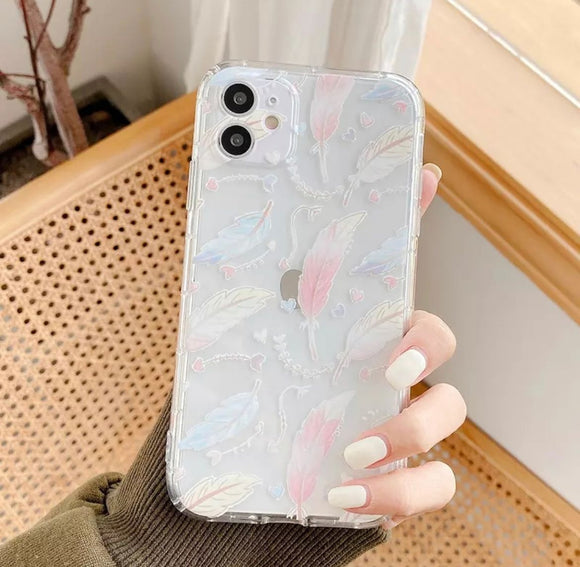 iPhone 13 (6.1) TPU  Case Diseño Plumas