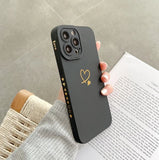 iPhone 13 Pro (6.1) TPU Case Corazon Dorado