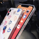 iPhone 7/8/SE 2020 (4.7) TPU Case Corazones de Colores-Medianos