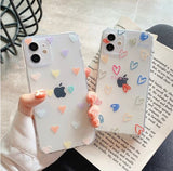 iPhone 13 Pro (6.1) TPU Case Corazones de Colores-Pequeños