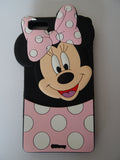 Huawei P8 Lite | Silicona Ratona Negro con rosado