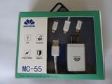 Kit Cable USB -Micro (V8)-Lightning-Tipo C Movisun MC-55