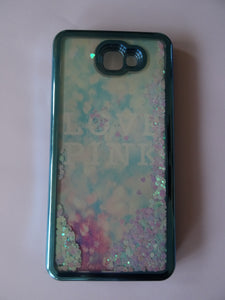 Samsung J7 Prime  PU  Lluvia de corazón PINK Case