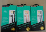 Cable Movisun USB a Lightning  BB-120LT 3.1 Amp trenzado microfibra