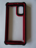 Samsung A71 PC + TPU Bumper Antishock Negro/Rojo