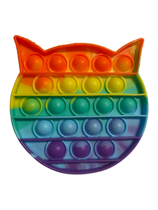 Fidget Pop It Push Bubble  | Juego Anti Estrés - Gatito Multicolor