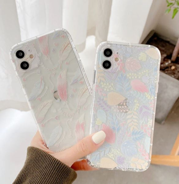 iPhone 12  Pro Max (6.7) TPU  Case Diseño Hojas