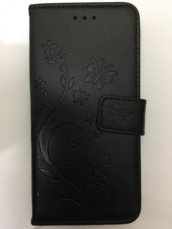 Huawei P30 Flip Cover Flores Negro