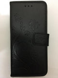 Huawei P30 Lite Flip Cover Flores Negro