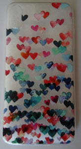 iPhone XS Max 6.5 TPU Case Colorful Hearts