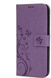 iPhone 6/6S 4.7" Flip Cover  Diseño Flores y Mariposa Relieve