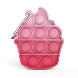 Fidget Pop It Push Bubble  | Juego Anti Estrés - Mini Cupcake llavero