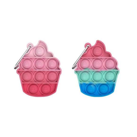 Fidget Pop It Push Bubble  | Juego Anti Estrés - Mini Cupcake llavero