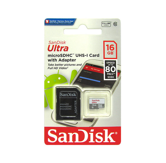 SANDISK ULTRA MEMORIA MICRO SDHC 16 GB CLASS 10