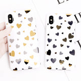 iPhone 7/8 Plus 5.5" TPU Case Golden Hearts