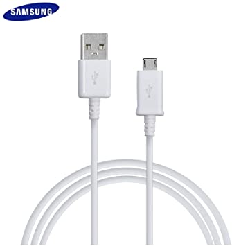 Cable Samsung s/caja 1.5m USB Data a Micro USB (V8) Blanco Model: ECB-DU4EWE