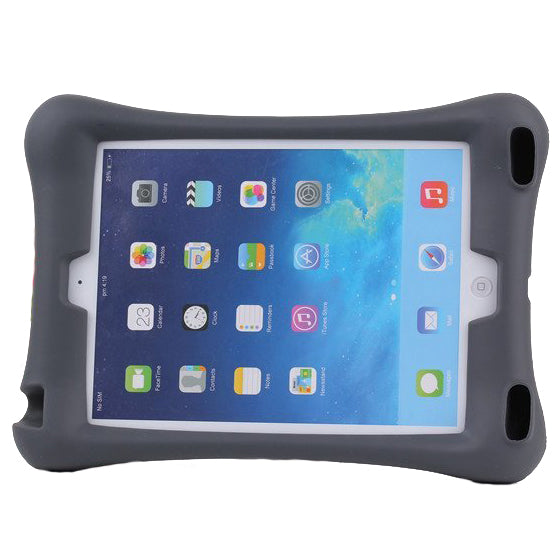 iPad Air 2 Silicone Shockproof Stand Case-Plomo